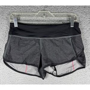 Lululemon Speed Short 4-Way Stretch 2.5" Texture Printed Grey Deep Coal Black 4